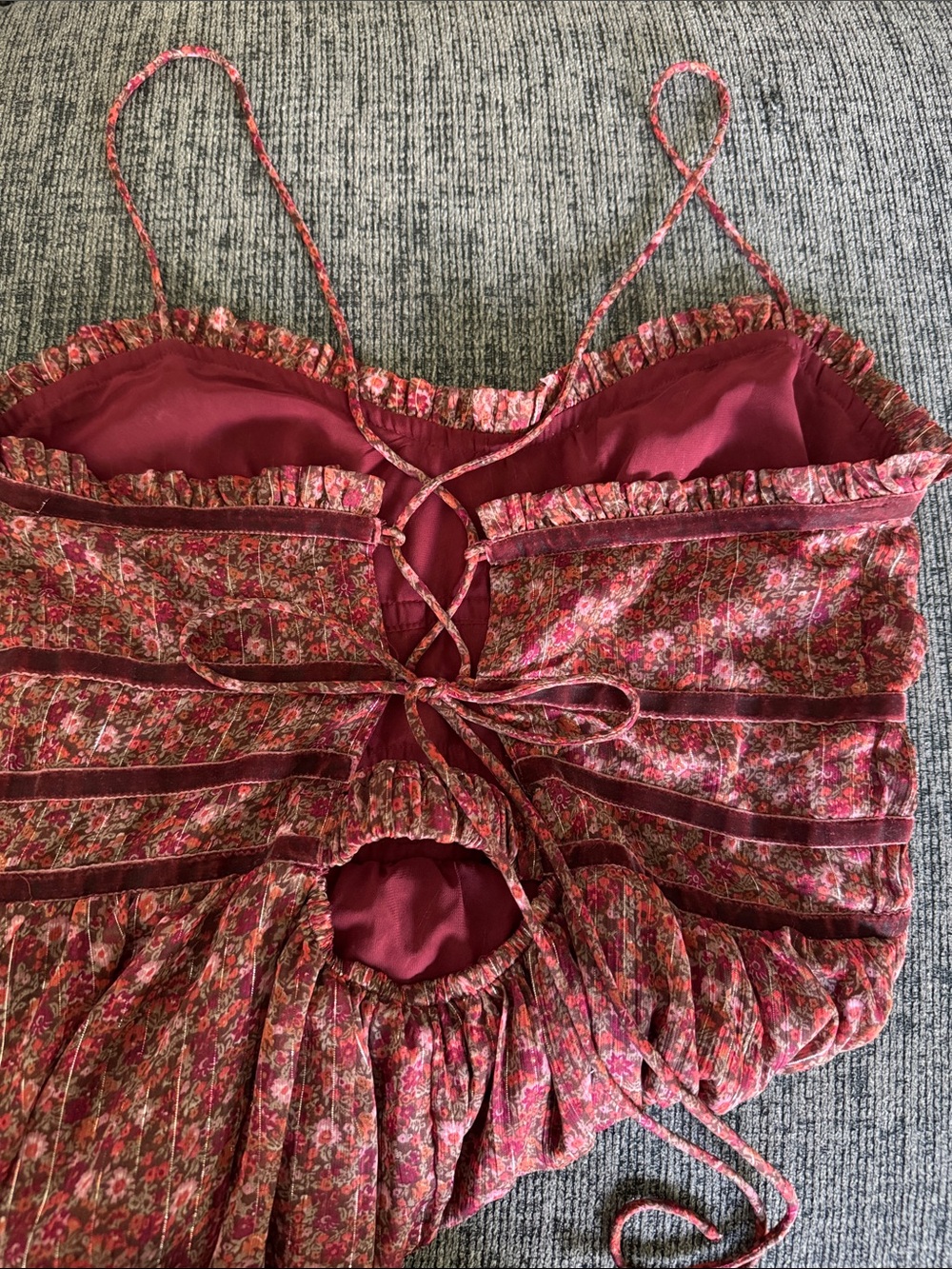 Lucky Brand Adjustable Spaghetti-Strap Floral Midi Dress - Picture 4 of 7